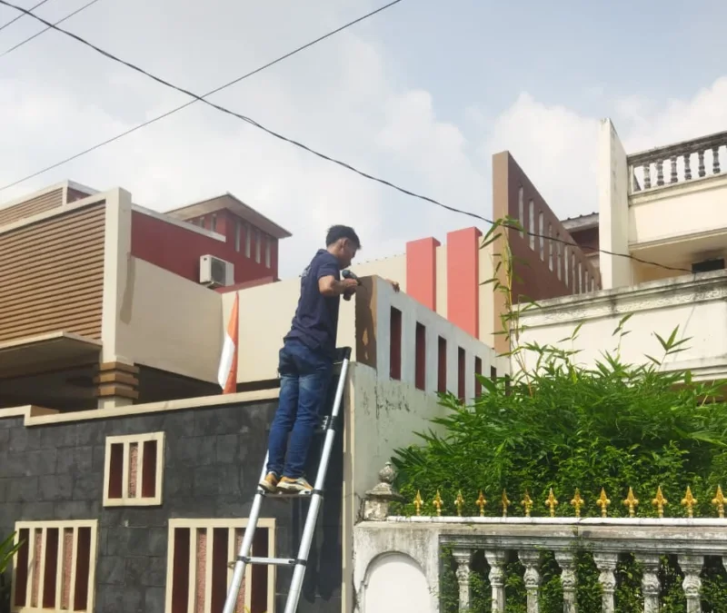 Pemasangan CCTV Global Vision CCTV Depok untuk rumah cluster